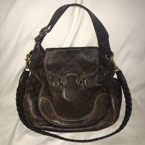 GUCCI Brown Guccissima Leather Pelham Shoulder - Picture 2 of 8